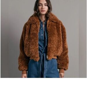 rag & bone Rich Brown Teddy Jacket